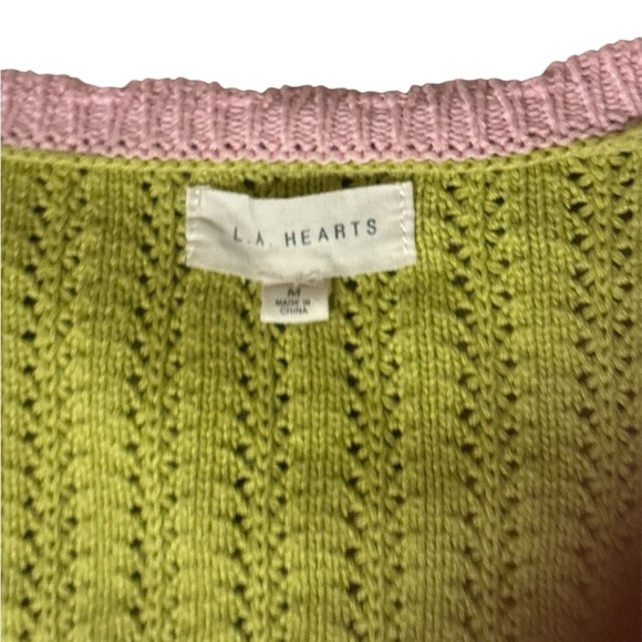 La Hearts Colorful Striped Crop Top - Picture 2 of 11